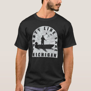 T-shirt Pêche au lac County Line Michigan
