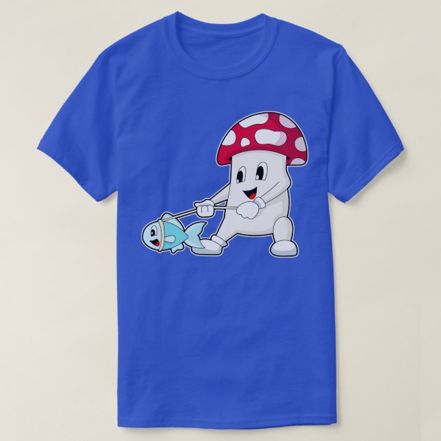 T-shirt Pêche au poisson de champignons (Design devant)