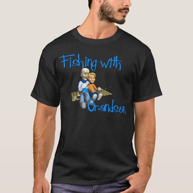 T-shirt Pêche avec chemise de pêche Grandson (Devant)