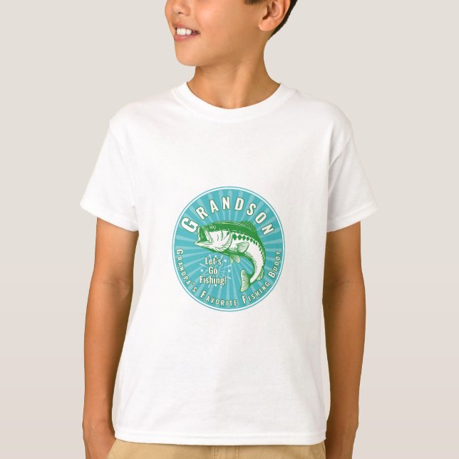 T-shirt Pêche avec Grand-fils (Devant)