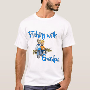 T-shirt Pêche avec Grand-Père Chemise de Pêche