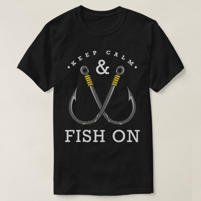 T-shirt Pêche avec hameçon de poisson (Design devant)