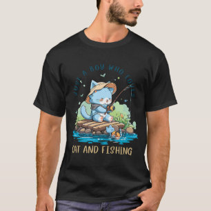 T-shirt pêche avec un chien ami