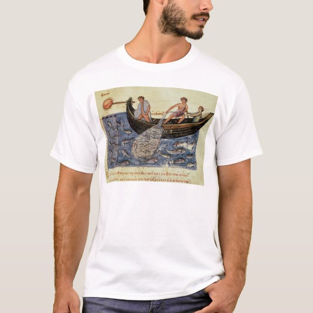 T-shirt Pêche avec un filet (Devant)