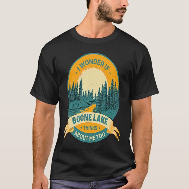 T-shirt Pêche Bateau Camping Lac Vacation Boone Lake (Devant)