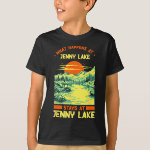 T-shirt Pêche Bateau Camping Lac Vacation Jenny Lake