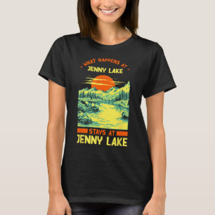 T-shirt Pêche Bateau Camping Lac Vacation Jenny Lake