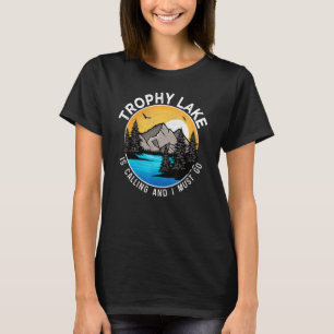 T-shirt Pêche Bateau Camping Lac vue sur le lac Trophy