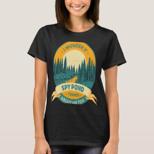 T-shirt Pêche Bateau Camping Lake Vacation Spy Pond