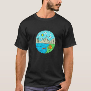 T-shirt Pêche Bateau Camping Mon Endroit Heureux Perry La