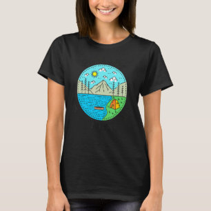 T-shirt Pêche Bateau Camping Mon Endroit Heureux Priest