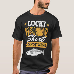T-shirt Pêche Chanceuse pour Chasseur de Poisson et Pêcheu