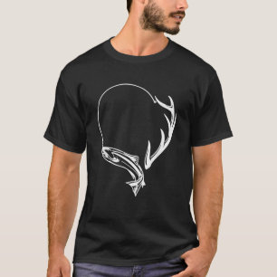 T-shirt Pêche Chasseur Chasseur Antler Elk Chasse aux cerf