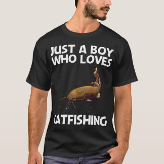 T-shirt Pêche Chouette au Chat pour les Garçons qui Aiment