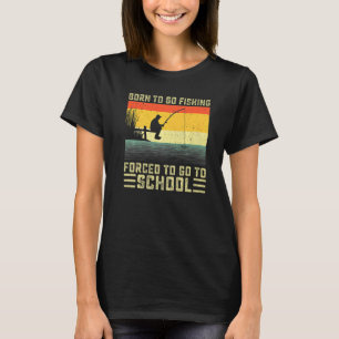 T-shirt Pêche Cool Né Pour Aller Pêcher Perche Poisson Pêc