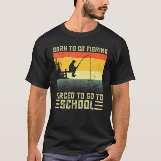 T-shirt Pêche Cool Né Pour Aller Pêcher Perche Poisson Pêc