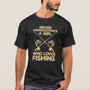 T-shirt Pêche cool Pour Femmes Filles Pêcheur Pêcheur Lure