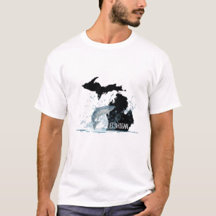 T-shirt Pêche Dans Le Michigan Big Fish