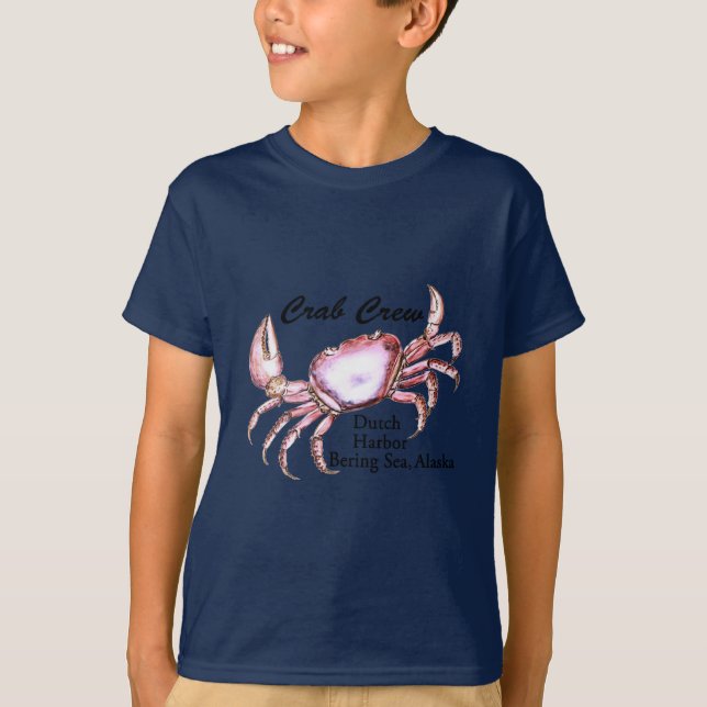 T-shirt Pêche de crabe de l'Alaska de mer de Béring (Devant)