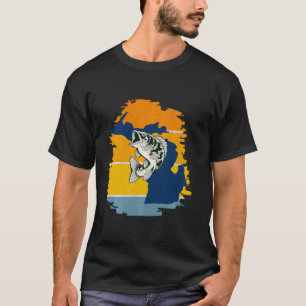 T-shirt Pêche de la basse Michigan Matériel de pêche pour