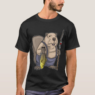 T-shirt Pêche de poisson de castor Fisher
