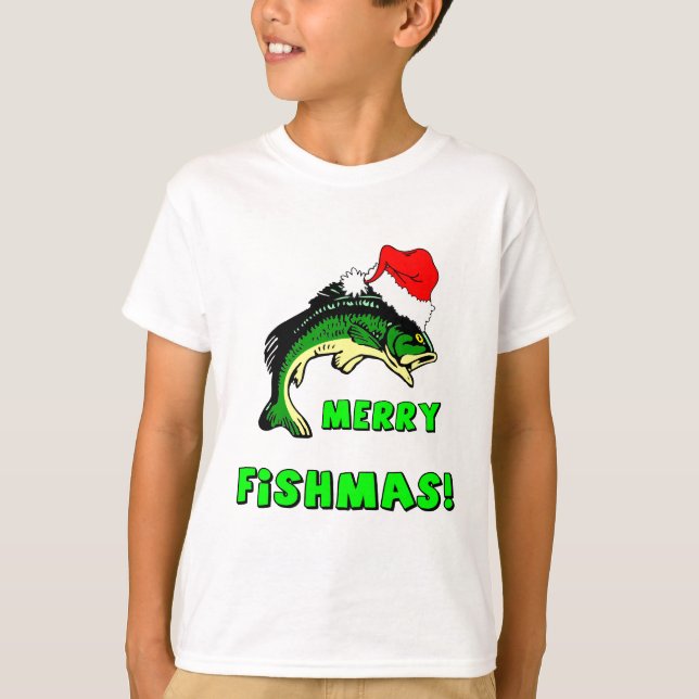 T-shirt Pêche drôle de Noël (Devant)