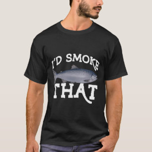 T-shirt Pêche drôle de saumon Coho eau salée eau douce pêc