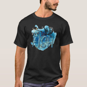 T-shirt Pêche Drôle Né Pour Pêcher Bass Poisson Pêcheur Ga