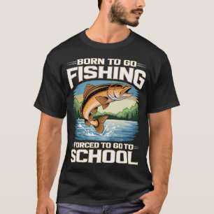 T-shirt Pêche drôle pour garçons enfants jeunesse dicton p