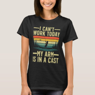 T-shirt Pêche drôle pour hommes femmes pêcheur bras lancer