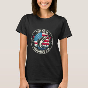 T-shirt Pêche du drapeau américain du Boca Raton Fishermen