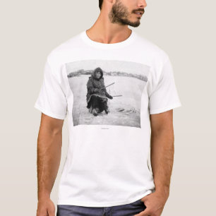 T-shirt Pêche esquimaude de glace dans Nome, photographie