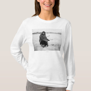 T-shirt Pêche esquimaude de glace dans Nome, photographie
