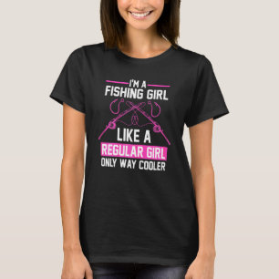 T-shirt Pêche Fille Comme Un Pêcheur Régulier Poisson