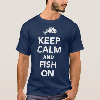 T-shirt Pêche Garder calme et pêcher sur