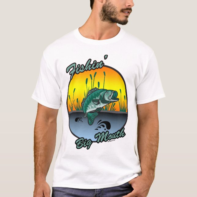 T-shirt Pêche Grosse Bouche Chemises de pêche (Devant)