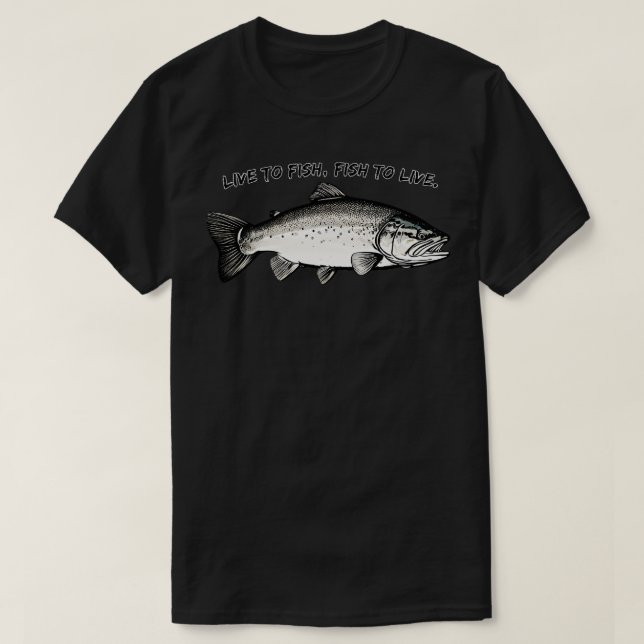 T-shirt Pêche hivernale Vivez pour pêcher les poissons à v (Design devant)