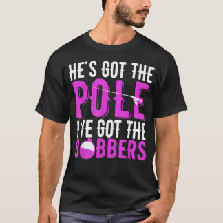 T-shirt Pêche Il a la canne j'ai les flotteurs