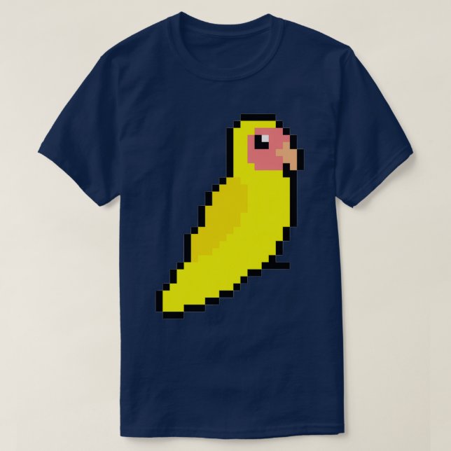 T-shirt Pêche Jaune face Lovebird (Design devant)