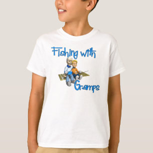 T-shirt Pêche mignonne avec le papy