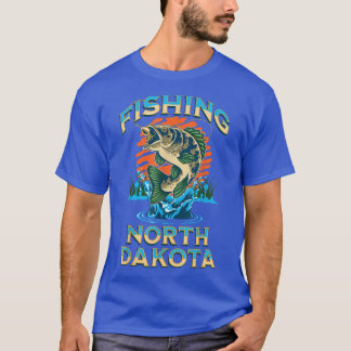 T-shirt Pêche North Dakota Outdoors Nature Wildlife Adore