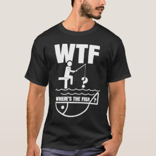 T-shirt Pêche papa WTF Où est la Fête des pères de poisson