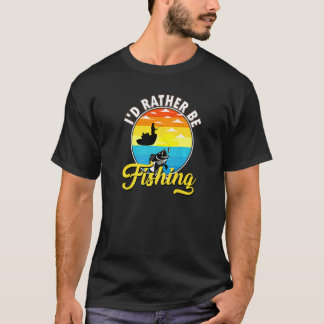 T-shirt Pêche Pêcheur J'aimerais Mieux Pêcher
