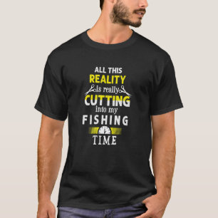 T-shirt Pêche : réduction de mon temps de pêche Humour de