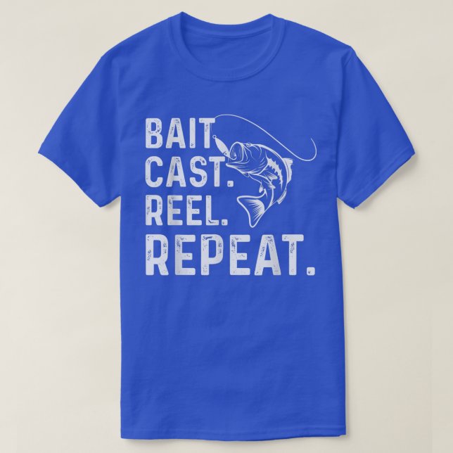 T-shirt Pêche répétée de moulage de l'appât (Design devant)