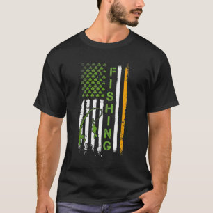 T-shirt Pêche Saint-Patrick irlandais Drapeau américain