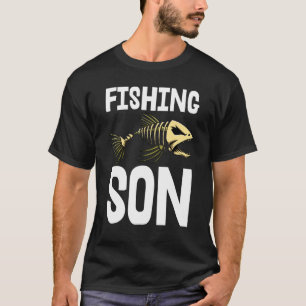 T-shirt Pêche Son Tee Squelette Poisson Os Tee - shirts Sh