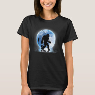 T-shirt Pêche Stupide Lune Bleue Et Pêche À La Pêche Pour