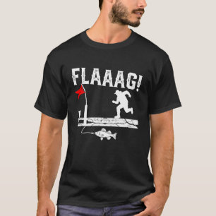 T-shirt Pêche sur glace drôle FLAAAG Tip-Up Hiver Pêcheur