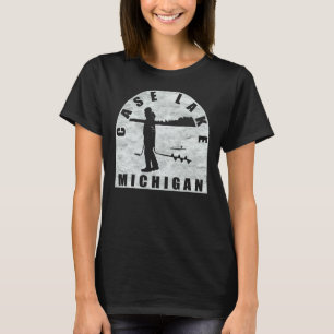 T-shirt Pêche sur glace du lac Case Michigan